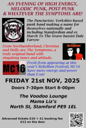 Friday November 21st - The Puncturists + The Symptoms + MC16