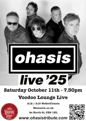 Saturday October 11th - Voodoo Lounge Live Presents – Ohasis