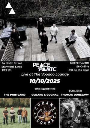 Friday - October 10th - Peace & Panic, The Portland, Cubans & Cognac, Thomas Dunleavy