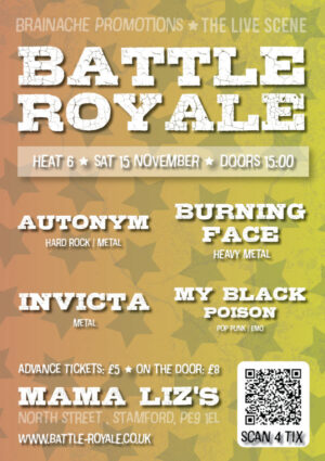 Saturday 15th Nov - Brainache Promotions Presents - Battle Royale