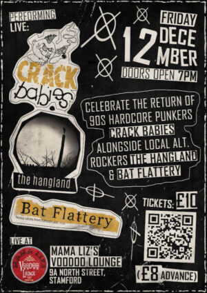 Friday December 12th - Crack Babies + The Hangland + Bat Flattery
