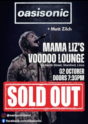 Friday October 2nd - Oasisonic