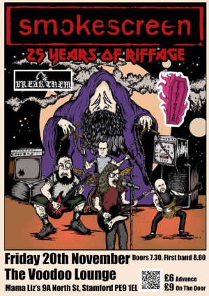 Friday  November 20th - Smokescreen - 25 Years Of Riffage + Break Them